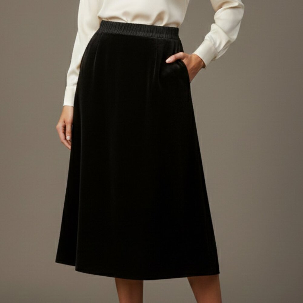 Philippe Marques  Black Velvet Skirt